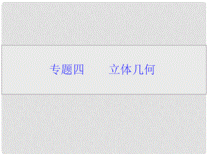 高考數(shù)學(xué)專題復(fù)習(xí) 專題四第1講 空間幾何體課件