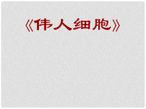 江蘇省金湖縣七年級語文上冊 偉人細胞課件 蘇教版