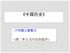 中考復(fù)習(xí) 近代化的探索課件 中華書(shū)局版