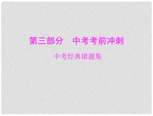 廣東省中考物理復(fù)習(xí) 中考經(jīng)典錯(cuò)題集課件 粵教滬科版