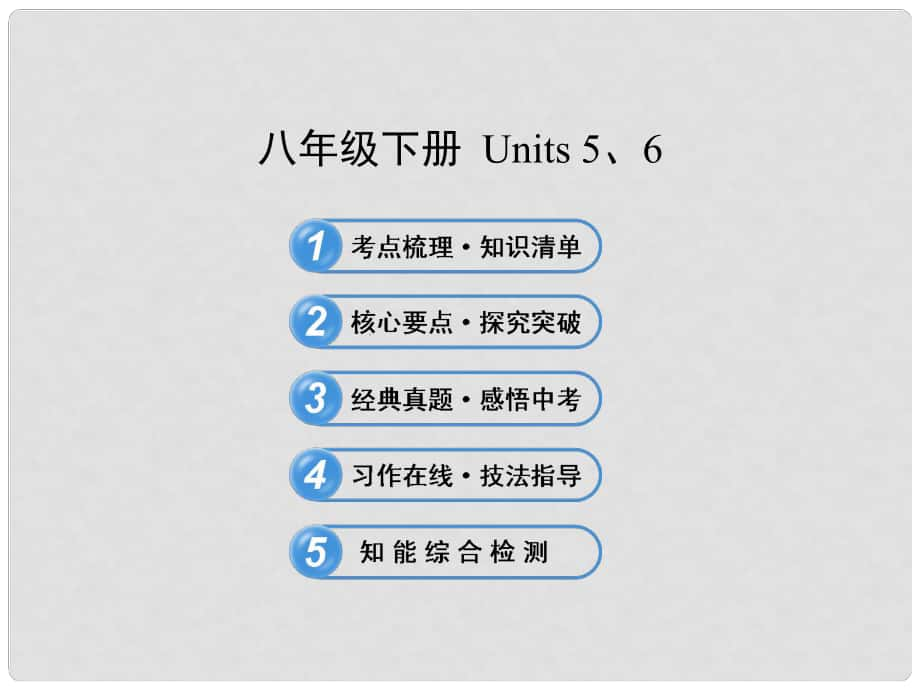 中考英語(yǔ) 八下 Units 56復(fù)習(xí)課件 人教新目標(biāo)版_第1頁(yè)