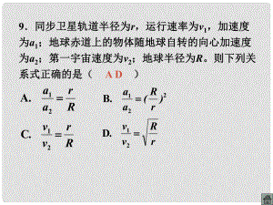 河北省滄州市高考物理一輪復(fù)習(xí) 萬有引力定律課件