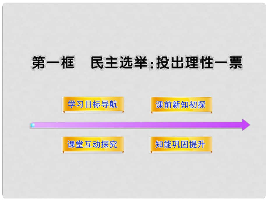 高中政治 121《民主選舉：投出理性一票》學習方略課件 新人教版必修2_第1頁