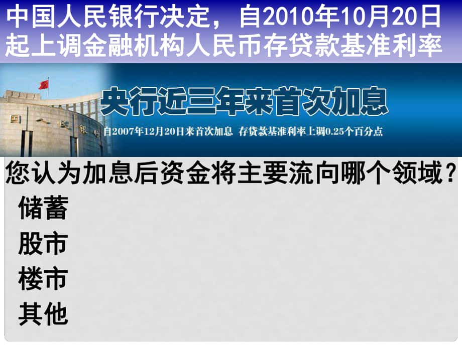 湖南省懷化市溆浦縣江維中學高中政治 儲蓄存款和商業(yè)銀行課件_第1頁