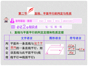 高考數(shù)學(xué)大一輪復(fù)習(xí) 第二節(jié) 直線、平面平行的判定與性質(zhì)課件 理 蘇教版