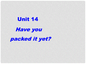 九年級英語上冊 Unit 14 Have you packed it yet課件 人教新目標(biāo)版