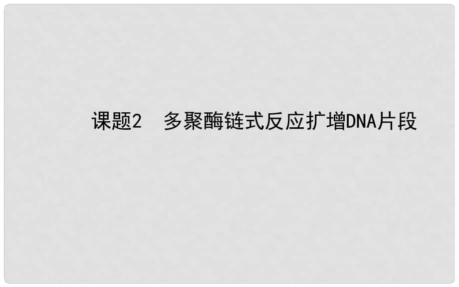 高中生物 專題5課題2 多聚酶鏈?zhǔn)椒磻?yīng)擴(kuò)增DNA片段精講導(dǎo)學(xué)課件 新人教版選修1_第1頁(yè)