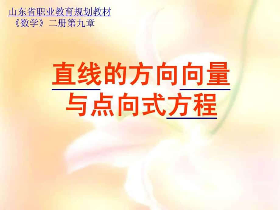 1直线的方向向量和点向式方程图文.ppt12_第1页