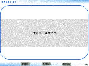 高考語文新一輪總復(fù)習(xí) 考點突破 第二章第三節(jié) 理解與現(xiàn)代漢語不同的句式和用法 考點二 詞類活用課件