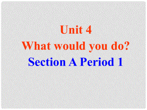 廣西東興市江平中學(xué)九年級英語全冊 Unit 4 What would you do？Section A1課件 人教新目標版