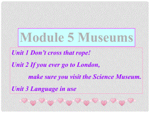 九年級英語上冊 Module 5 Unit 1 Don’t cross that rope！課件 （新版）外研版