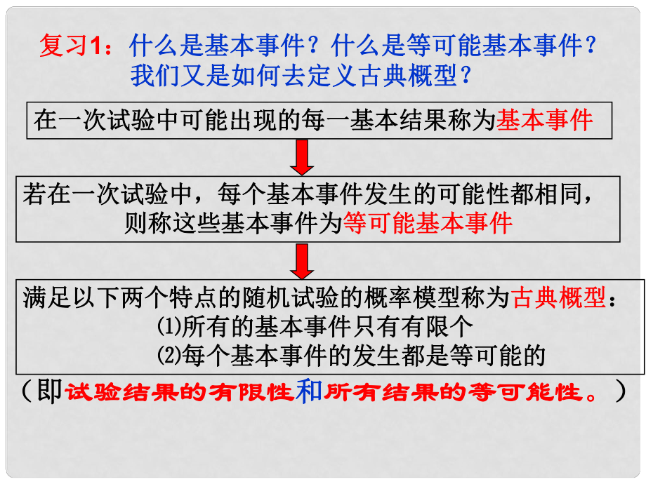 高二數(shù)學古典概型 課件必修3_第1頁