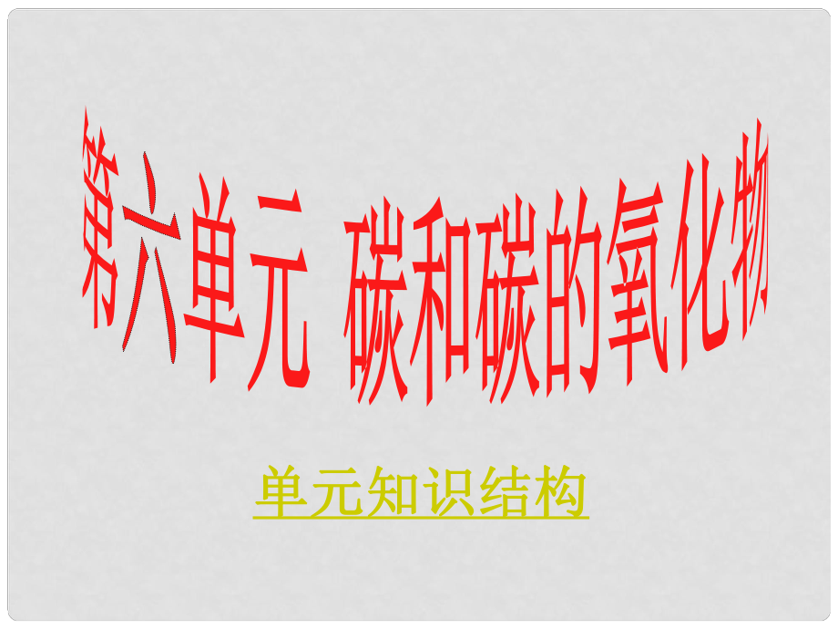 九年級化學上冊 第六單元 碳和碳的氧化物復習課件 新人教版_第1頁