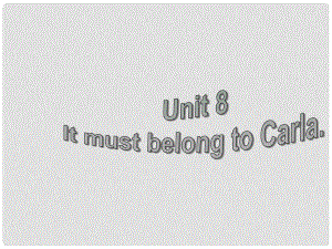 湖北省羅田縣李婆墩中學(xué)九年級(jí)英語(yǔ)全冊(cè) Unit 8 It must belong to Carla Section A Grammar focus4c課件 （新版）人教新目標(biāo)版