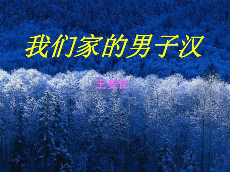 江蘇省泗陽縣新袁中學(xué)七年級語文下冊《9 我們家的男子漢》課件 （新版）蘇教版_第1頁