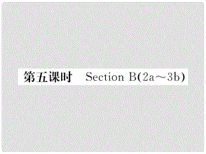 八年級英語下冊 Unit 2 I'll help to clean up the city parks（第5課時）Section B（2a3b）課件 （新版）人教新目標(biāo)版