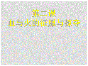 四川省成都市第七中學(xué)高中歷史 5.2血與火的征服與掠奪課件 人民版必修2