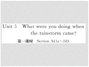 八年級英語下冊 Unit 5 What were you doing when the rainstorm came（第1課時）Section A（1a2d）課件 （新版）人教新目標(biāo)版