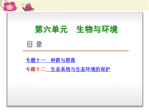 高考生物二輪復(fù)習(xí) 專題講練 第6單元 生物與環(huán)境 11 種群與群落課件