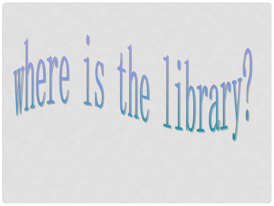 四年級(jí)英語(yǔ)上冊(cè) Unit 1 Let's Go !lessson1 where is my library課件 冀教版（三起）_第1頁(yè)