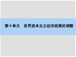 高考歷史一輪復(fù)習(xí) 說全章10 世界資本主義經(jīng)濟政策的調(diào)整課件 新人教版