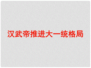 山東省泰安市新城實驗中學中考歷史《漢武帝推進大一統(tǒng)格局》復習課件2