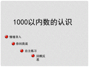 二年級數學下冊 第二單元《游覽北京—萬以內數的認識》（1000以內數的認識）課件 青島版六三制