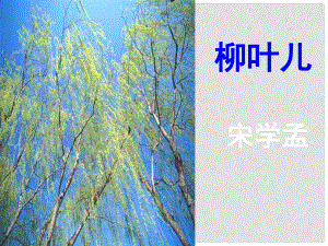 江蘇省丹陽市云陽學(xué)校七年級語文下冊《10 柳葉兒》課件 （新版）蘇教版