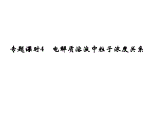 高考化學(xué)一輪復(fù)習(xí) 第八章 水溶液中的離子平衡 專題課時4 電解質(zhì)溶液中粒子濃度關(guān)系課件 新人教版