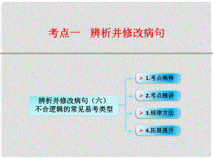 江西省橫峰中學(xué)高考語文第一輪復(fù)習(xí) 語言文字運(yùn)用辨析并修改病句（六）課件