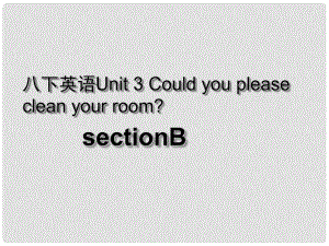 湖北省荊州市沙市第五中學八年級英語下冊 Unit 3 Could you please clean your room課件3 （新版）人教新目標版