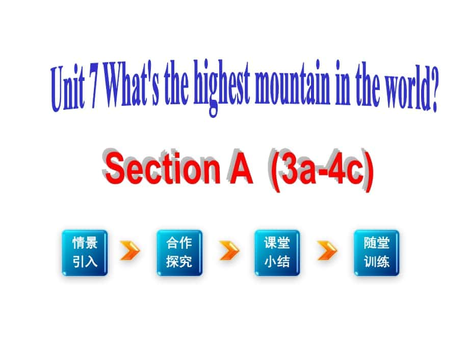 八年级英语下册 Unit 7 What’s the highest mountain in the world（第2课时）课件 （新版）人教新目标版_第1页