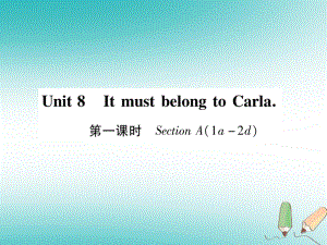 九年級英語全冊 Unit 8 It must belong to Carla（第1課時）Section A（1a-2d）作業(yè) （新版）人教新目標版