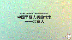 七年級歷史上冊 第一單元 史前時(shí)期 中國境內(nèi)人類的活動 第1課《中國早期人類的代表—北京人》 新人教版