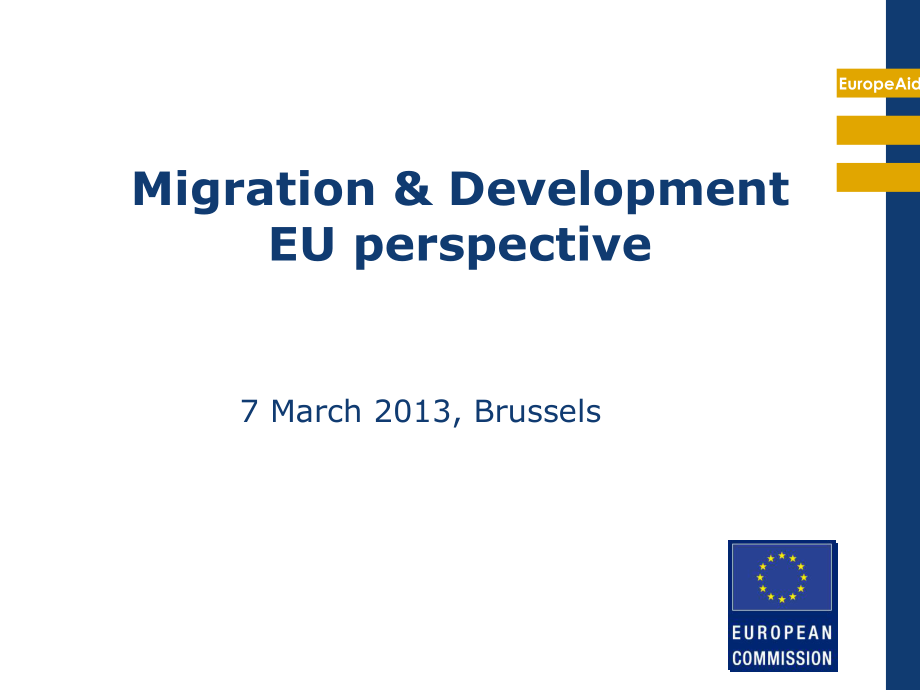 EuropeAid II Migration – Development exus欧洲援助II迁移–发展的的关系_第1页