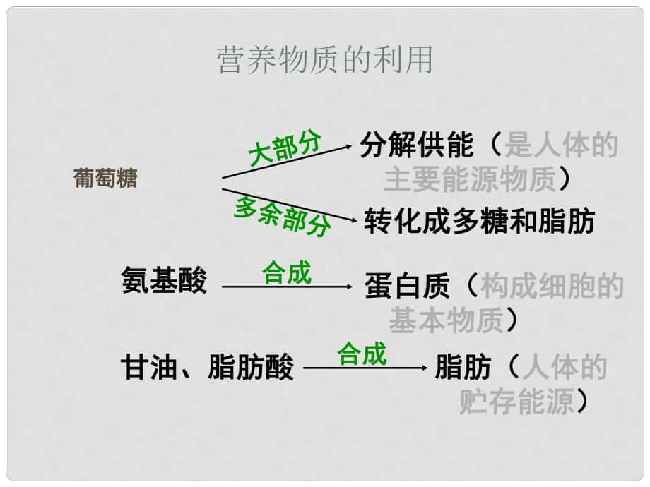 河北省遷安市楊店子鎮(zhèn)聯(lián)合中學(xué)七年級(jí)生物下冊(cè) 第一章 第三節(jié) 營(yíng)養(yǎng)物質(zhì)的吸收和利用營(yíng)養(yǎng)物質(zhì)的利用快捷鍵 冀教版_第1頁(yè)