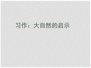 四年級(jí)語(yǔ)文下冊(cè) 習(xí)作三《大自然給人類的啟示》課件3 新人教版