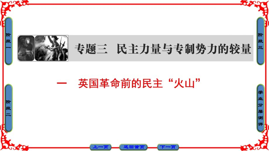 高中歷史 專題3 民主力量與專制勢力的較量 1 英國革命前的民主“火山”課件 人民版選修2_第1頁