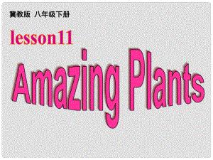 八年級英語下冊 Unit 2 Lesson 11 Amazing Plants課件 （新版）冀教版