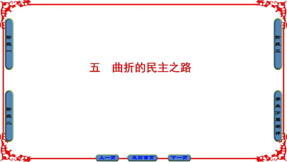 高中歷史 專題3 民主力量與專制勢力的較量 5 曲折的民主之路課件 人民版選修2_第1頁