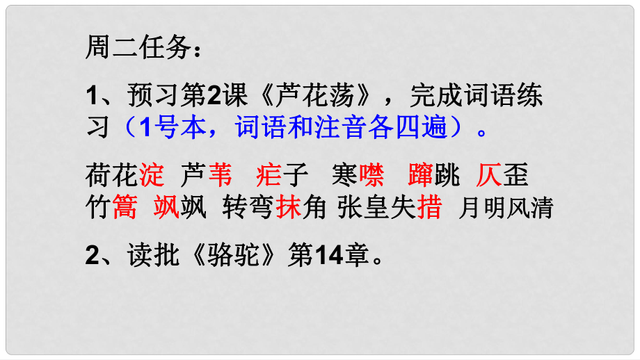 廣東省深圳市文匯中學(xué)八年級語文上冊 2《蘆花蕩》課件 新人教版_第1頁