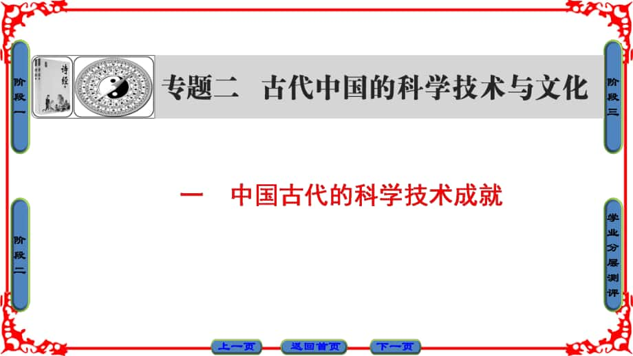 高中历史 专题2 古代中国的科学技术与文化 1 中国古代的科学技术成就课件 人民版必修3_第1页