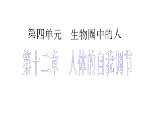 廣東省中考生物 考點梳理復(fù)習(xí) 第四單元 第十二章 人體的自我調(diào)節(jié)課件