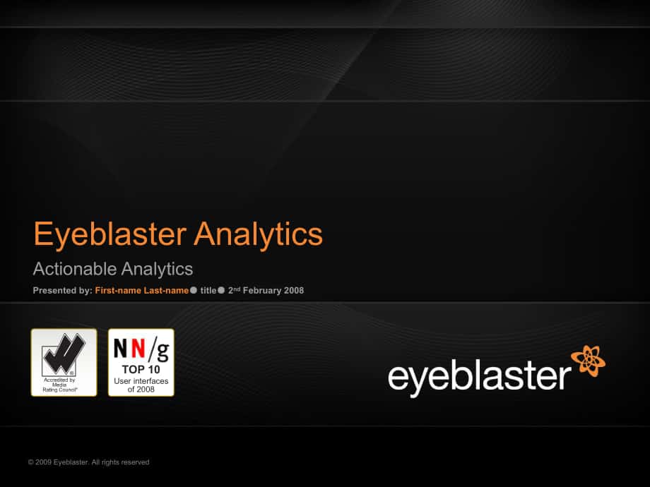 PPT模板PPT达人必备精案例—广告数据分析公司eyeblaster的PPT案例_第1页