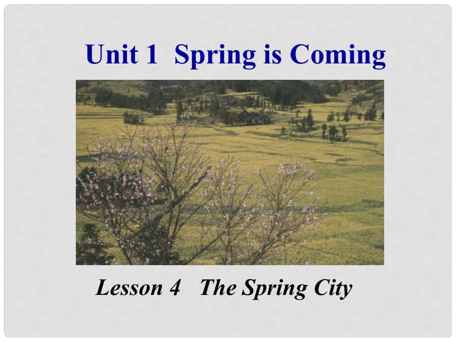 八年級(jí)英語下冊(cè) Unit 1 Spring Is Coming Lesson 4 The Spring City課件 （新版）冀教版_第1頁