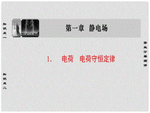 高中物理 第1章 靜電場 1 電荷 電荷守恒定律課件 教科版選修31