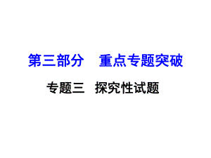 河南中考化學(xué) 第三部分 重點(diǎn)專題突破 專題三 探究性試題課件 新人教版