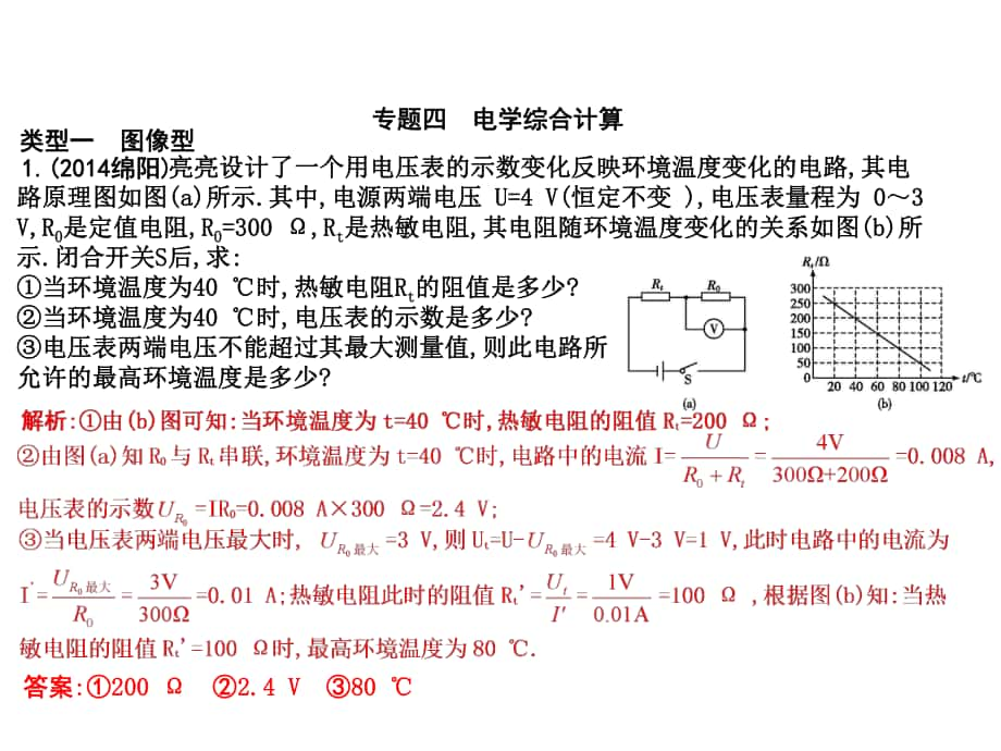 練案九年級(jí)物理全冊(cè) 第16章 電功 電功率 專題四 電學(xué)綜合計(jì)算課件 （新版）滬科版_第1頁