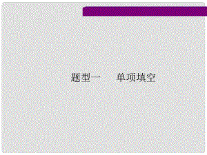 贏(yíng)在高考高三英語(yǔ)二輪復(fù)習(xí) 題型一 單項(xiàng)填空課件