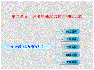 高考生物一輪復(fù)習(xí) 第二單元 細(xì)胞的基本結(jié)構(gòu)與物質(zhì)運(yùn)輸 07 物質(zhì)跨膜運(yùn)輸?shù)姆绞秸n件 新人教版